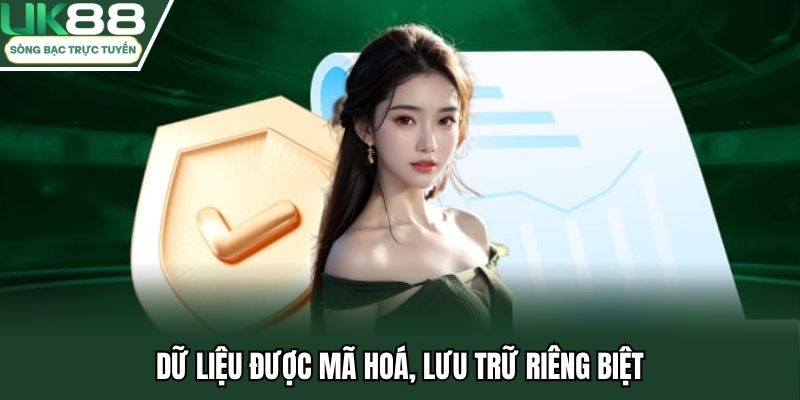 Dữ liệu được mã hoá, lưu trữ riêng biệt